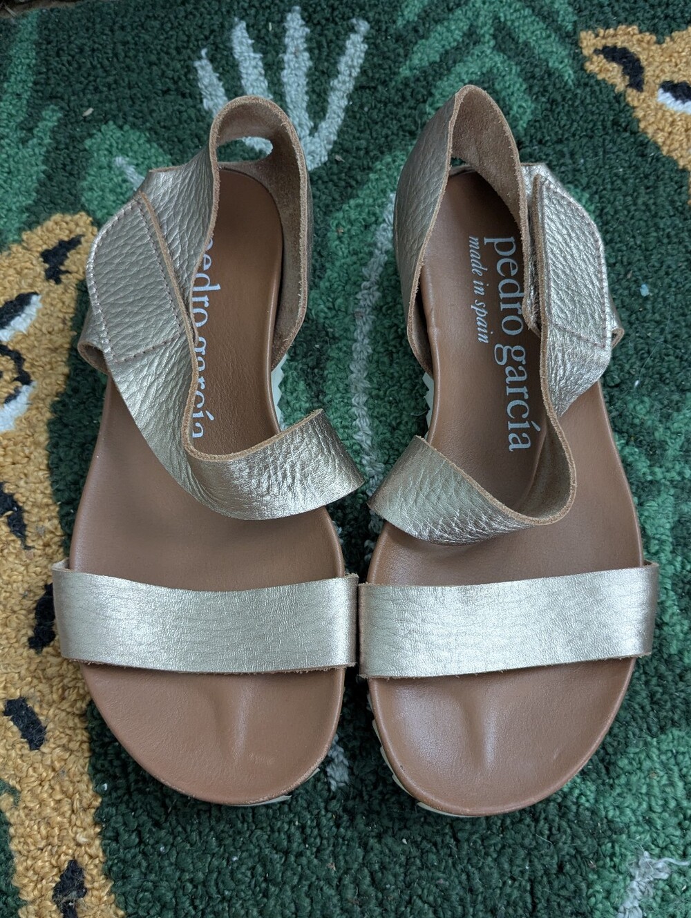 Pedro Garcia Jedda Metallic Asymmetrical Sandal Size 36 - Picture 2 of 13